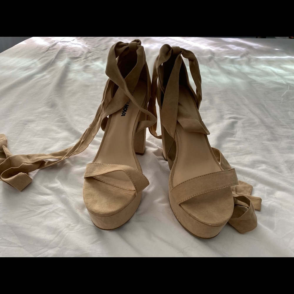 Fashion nova laced up platform heels